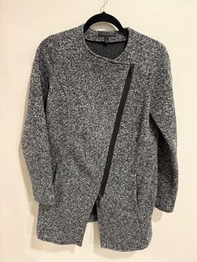 Banana Republic Black and White Marled Sweater Dress